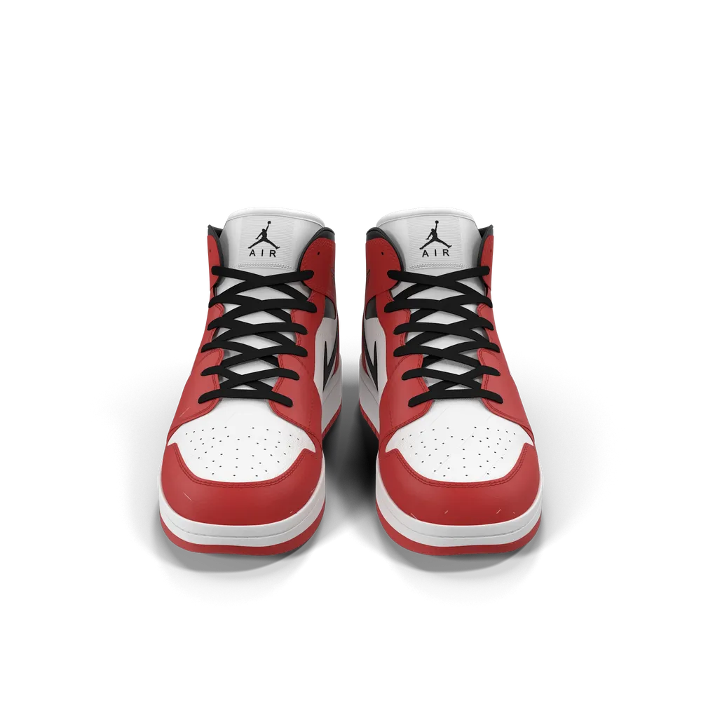 High-Top Sneaker Kırmızı Beyaz