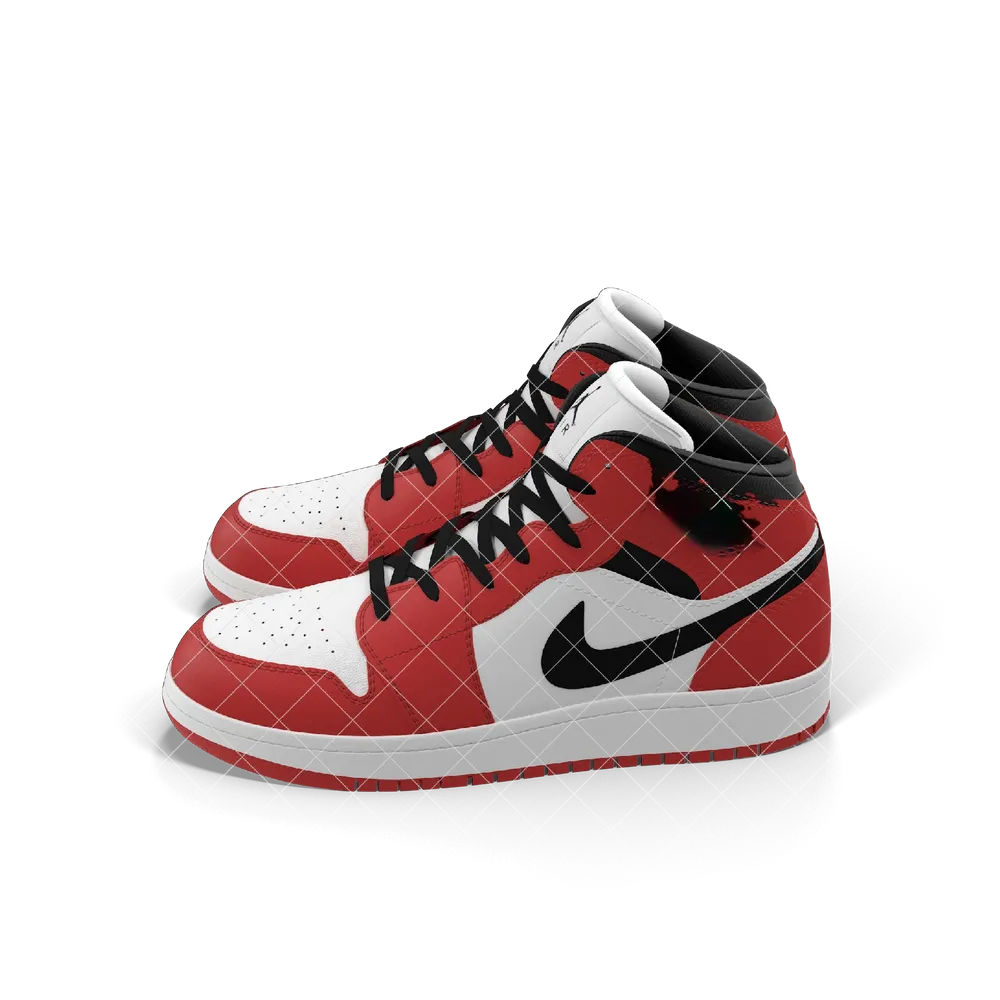 High-Top Sneaker Kırmızı Beyaz