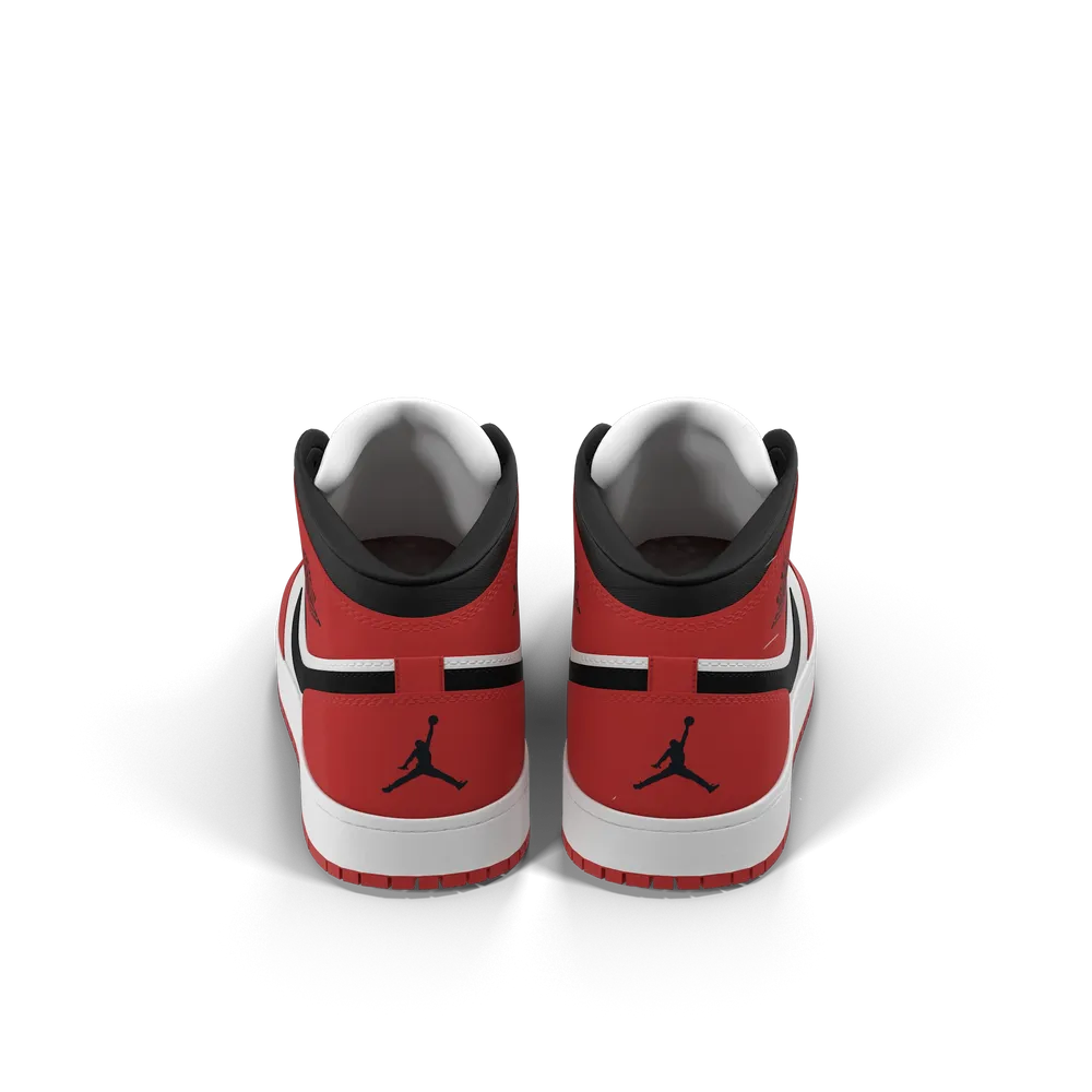 High-Top Sneaker Kırmızı Beyaz