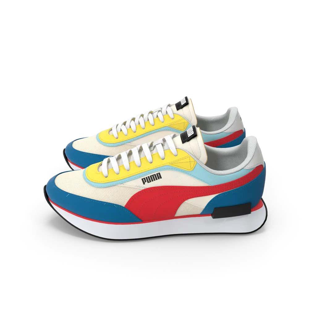 Retro Sneaker Sarı Mavi
